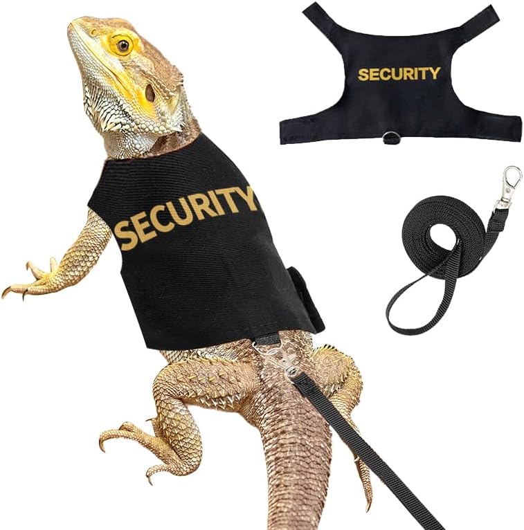 KYLELOVE Bearded Dragon Harness and Leash-Bearded Dragon Clothes Lizard Accessories Stuff for Escape Proof Small Animal Reptile Adjustable Harness and Leash Rope for Walking Outdoor - Image 1